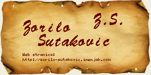 Zorilo Šutaković vizit kartica